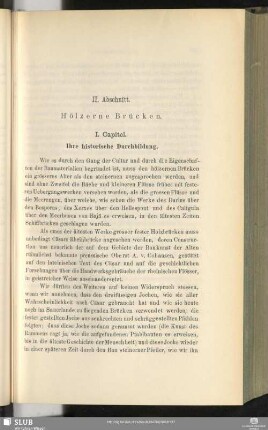 II. Abschnitt. Hölzerne Brücken