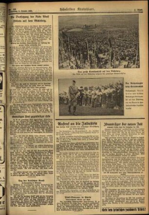 Zweite Ausgabe vom Donnerstag, den 05. Oktober 1933.
