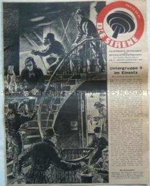Illustrierte Zeitschrift des Reichsluftschutzbundes u.a. über die Bildung von Eimerketten bei der Brandbekämpfung