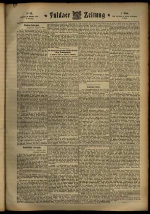 Zweite Ausgabe vom Samstag, den 10. Februar 1912.