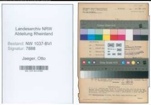 Entnazifizierung Otto Jaeger , geb. 03.03.1890 (Fabrikant)