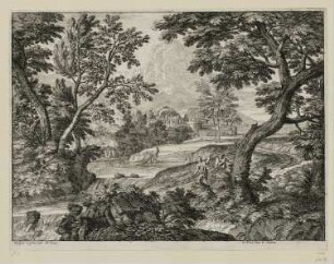 Italienische Landschaft mit Flussfischern, Blatt 6 der Folge "Italienische Landschaften"