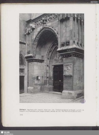 Kitzingen. Pfarrkirche zu St. Johannes, erbaut 1400-1487