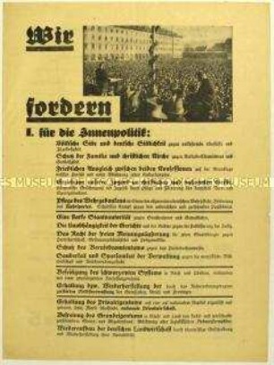 Aufruf der Deutschnationalen Volkspartei zur Reichstagswahl