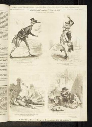 Scènes de la vie privée et publique des animaux. – Vignettes par Grandville. Texte par MM. de Balzac, L. Baudet, E. de la Bédollierre, P. Bernard, J. Janin, L'Héritier (de L'Ain), Alfred de Musset, Paul de Musset, Charles Nodier, Mme Menessier Nodier, George Sand, P.-J. Stahl, L. Viardot.