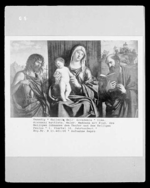 Madonna mit Kind, dem Heiligen Johannes dem Täufer und dem Heiligen Paulus