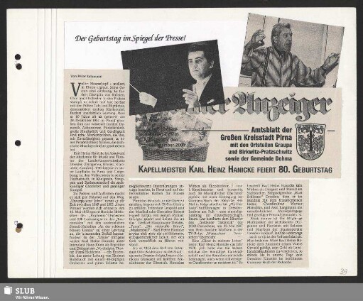 Der Geburtstag im Spiegel der Presse