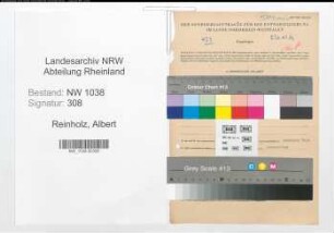 Entnazifizierung Albert Reinholz , geb. 12.11.1914 (Kaufmann)