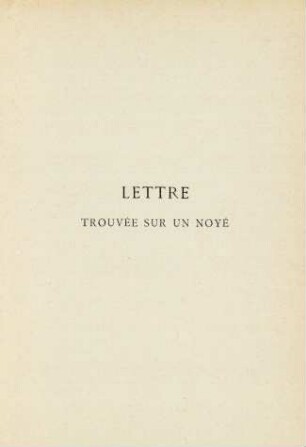 Lettre trouvée sur un noyé