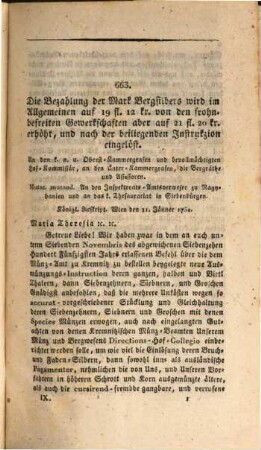 Chronologisch-systematische Sammlung der Berggesetze der österreichischen Monarchie. 9, Jahr 1751