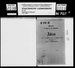 Schuldenwesen der Teilgemeinde Lindenbronn, Gemeindebezirk Wäschenbeuren