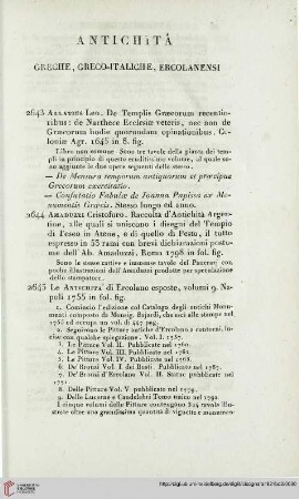 Antichità greche, greco-italiche, ercolanensi (Nr. 2643-2723)