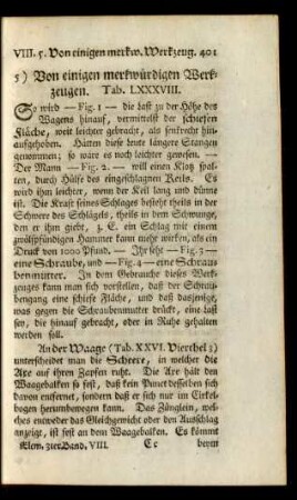 5) Von einigen merkwürdigen Werkzeugen. Tab. LXXXVIII.