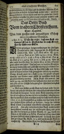 Das 1. Capitel. Von dem grossen und inwendigen Schatz eines erleuchteten Menschen.