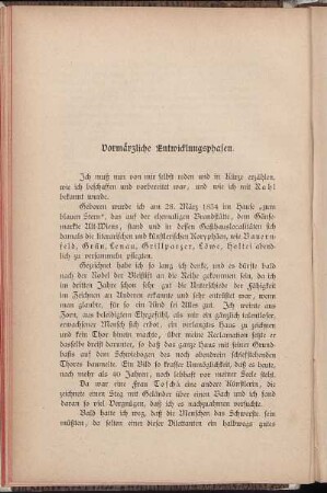 Vormärzliche Entwicklungsphasen.