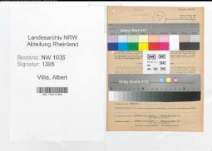 Entnazifizierung Albert Villis , geb. 09.08.1897 (Steiger)