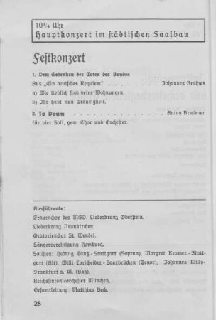 Festkonzert.