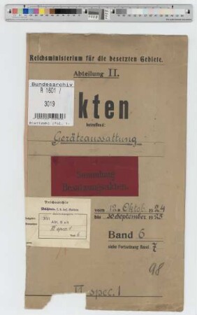 Geräteausstattung: Bd. 6