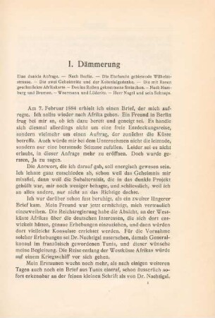 I. Dämmerung