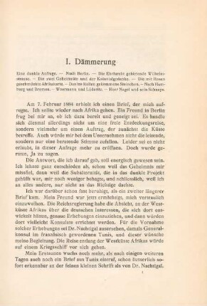 I. Dämmerung