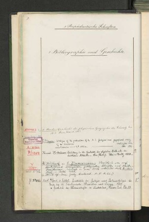 2 Bibliographie und Geschichte.