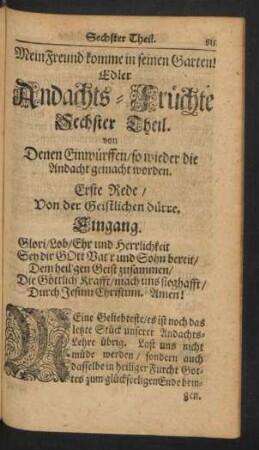 Sechster Theil