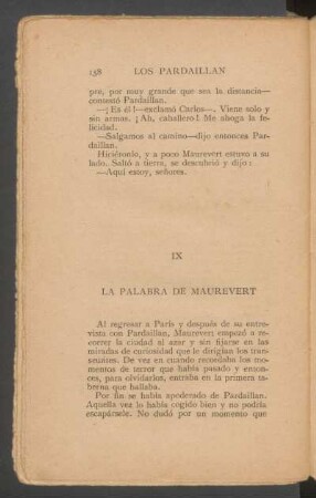 IX - La palabra de Maurevert
