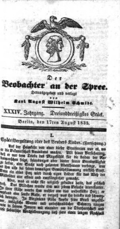 33. Stueck, 17. August 1835