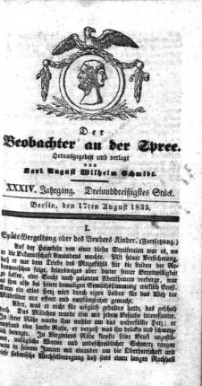 33. Stueck, 17. August 1835
