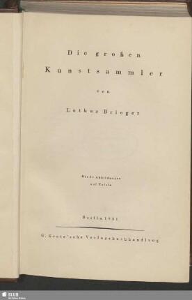 Die großen Kunstsammler