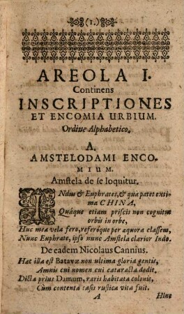 Hortus Variarum Inscriptionum, Veterum Et Novarum : Videlicet Urbium, Templorum, Sacellorum, Altarium ... &c.. 2