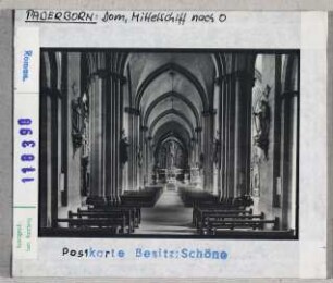 Paderborn: Dom, Mittelschiff nach Osten