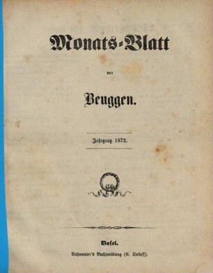 Monatsblatt von Beuggen. 44. 1872