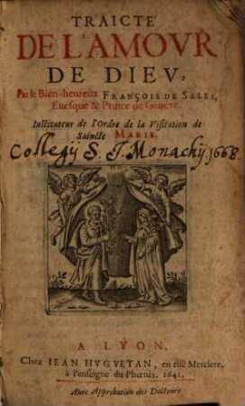 Traicté de l'amour de Dieu