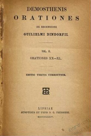 Demosthenis orationes, 2. Orationes XX - XL