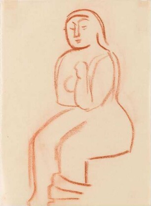 Skizze einer Sitzenden ("Femme au Collier")