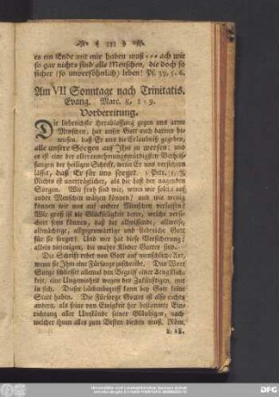 Am VII Sonntage nach Trinitatis. Evang. Marc. 8, 1 - 9.