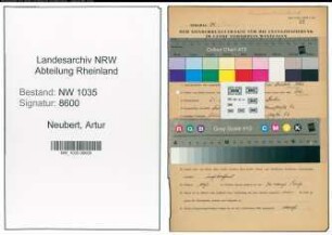 Entnazifizierung Artur Neubert , geb. 26.04.1908 (Steiger)