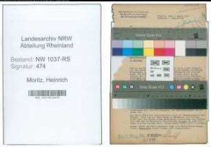 Entnazifizierung Heinrich Moritz , geb. 14.04.1884 (Landesinspektor)