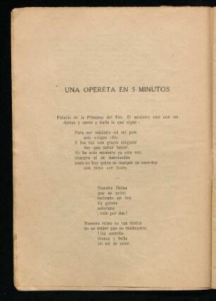 Una opereta en cinco minutos