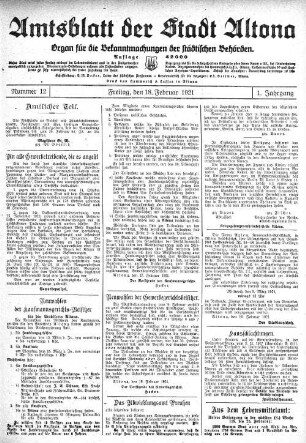 Nummer 12 : Freitag, den 18. Februar 1921