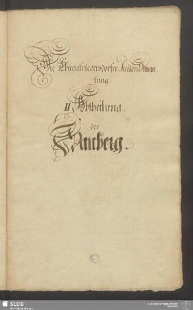 II. Abtheilung, der Sauberg