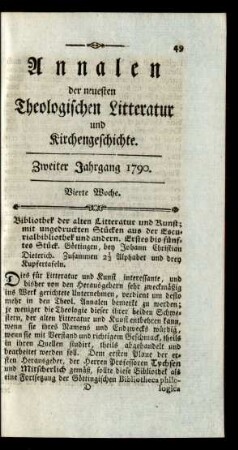Vierte Woche