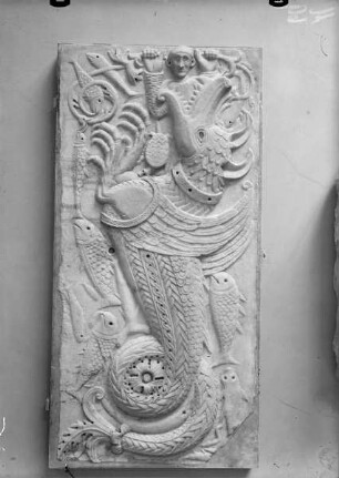 Jonas und der Walfisch (Teil eines kirchlichen Lesepults)