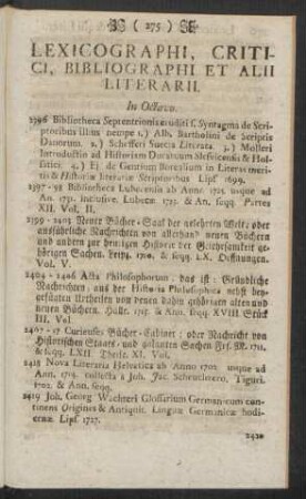Lexicographi, Critici, Bibliographi Et Alii Literarii. In Octavo