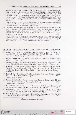 Dramen und Pastourellen, Ältere italienische (Nr. 133 - 184)
