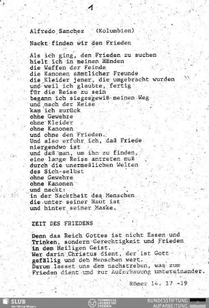 Nackt finden wir den Frieden