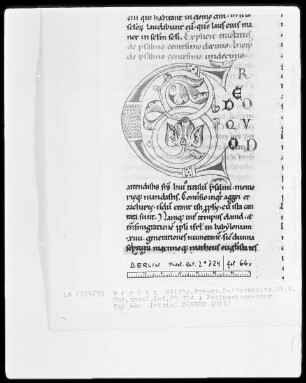 Augustinus, Kommentar zu den Psalmen 101-150 — Initiale C (redo quod), Folio 66 verso