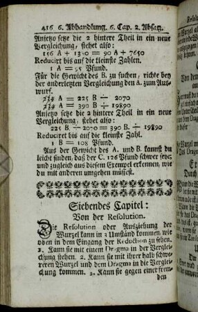 Siebendes Capitel: Von der Resolution.