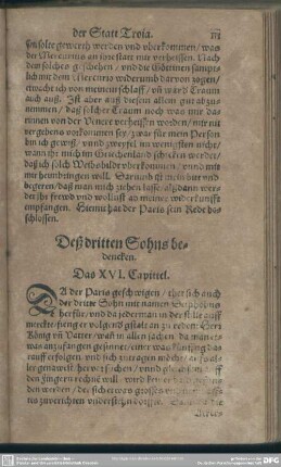 Deß dritten Sohns bedencken. Das XVI. Capittel